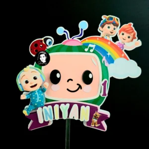 Custom Cocomelon Cake Topper with Name and Age
