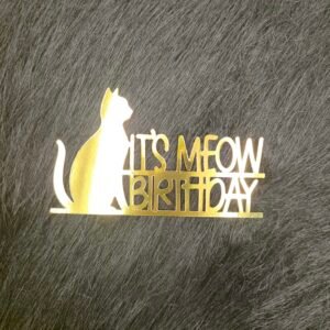 Cat Birthday Cake Topper